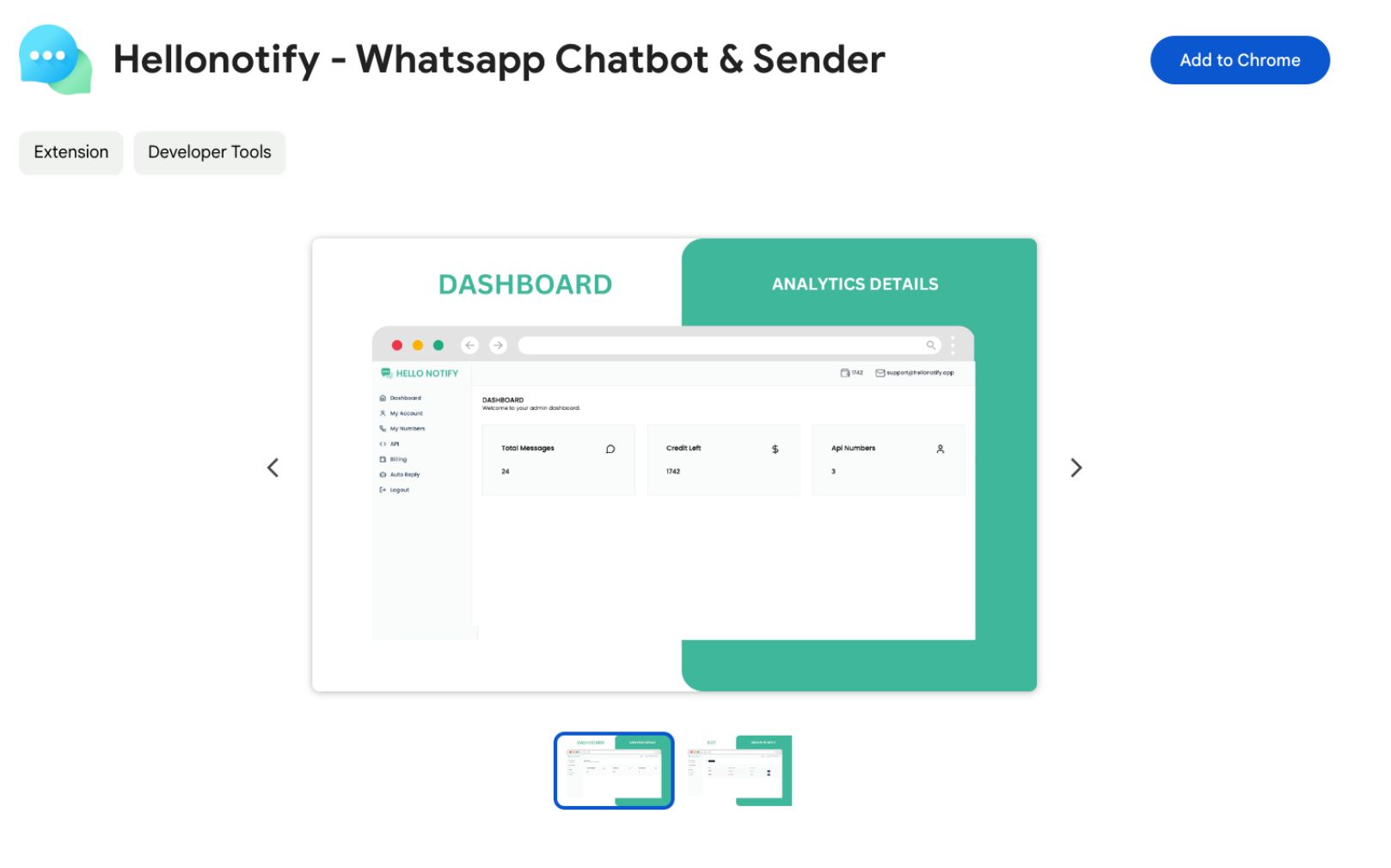 Install hellonotify extensions